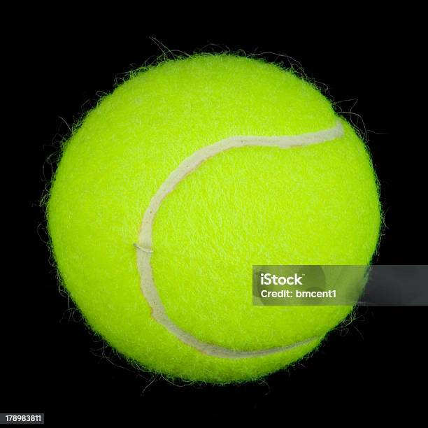 테니스공 접사를 0명에 대한 스톡 사진 및 기타 이미지 - 0명, 검은색, 검정색 배경