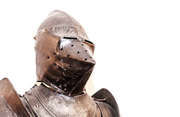 istock Vintage knight's armor suit on white 178983937