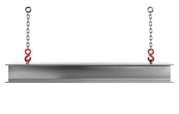 istock Lifting a steel beam isolated on a white background. Clipping path included 1789845862