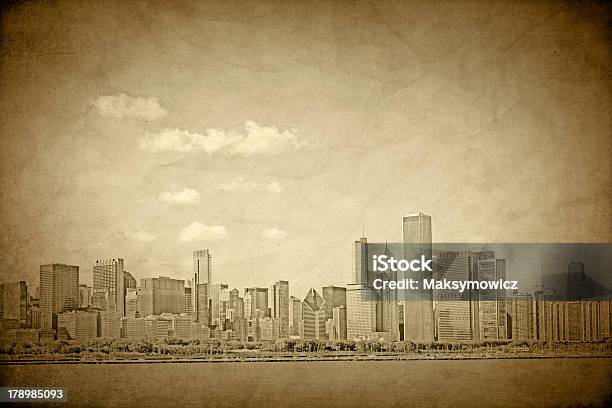 Old Chicago Vintage Design Stock Photo - Download Image Now - Antique, Architecture, Building Exterior