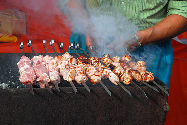istock Preparation of a shish kebab 178985512