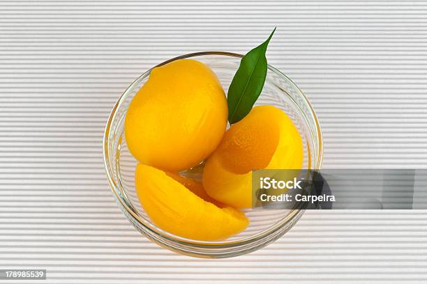 Canned Yellow Peach Stock Photo - Download Image Now - Appetizer, Breakfast, Canned Food