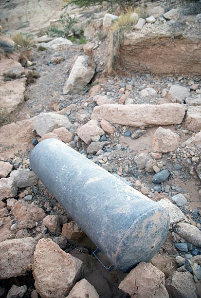 istock Old Water Tank in Typical Las Vegas Wash 178986288