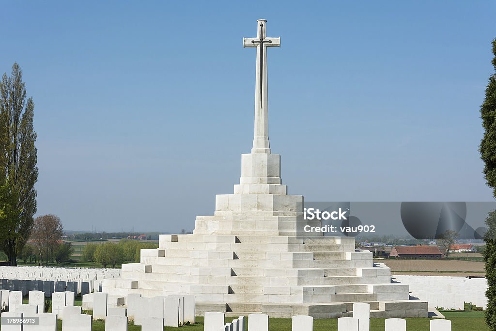 Tyne łóżeczko Commonwealth Memorial w pobliżu Ypres - Zbiór zdjęć royalty-free (Belgia)