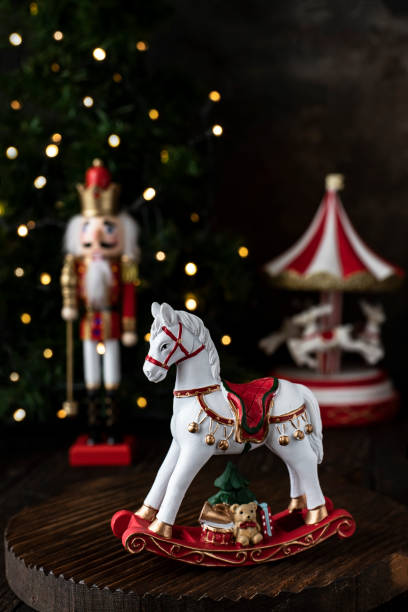 istock Festive Nutcracker soldier on Christmas background with lights 1789873045