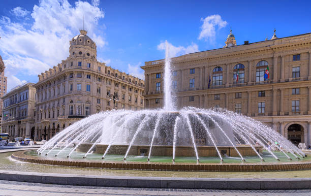 istock Glimpse of De Ferrari Square in Genoa, Italy. 1789886941