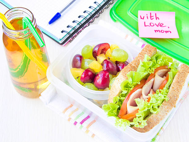 istock Bento lunch child in school, box with sandwich and fruit 178988784