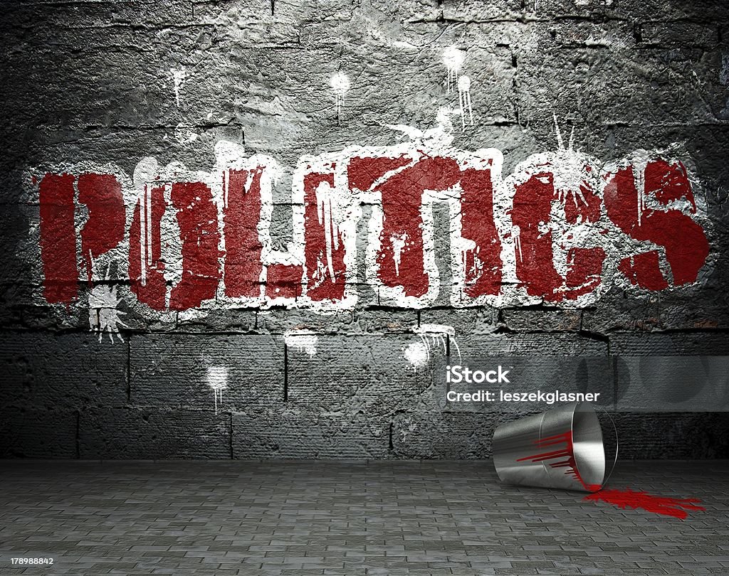 Graffiti wall Hintergrund mit der Politik, street - Lizenzfrei Einzelwort Stock-Foto