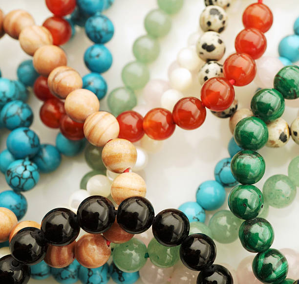 istock Colorful Bracelets made of different gemstones 178988903