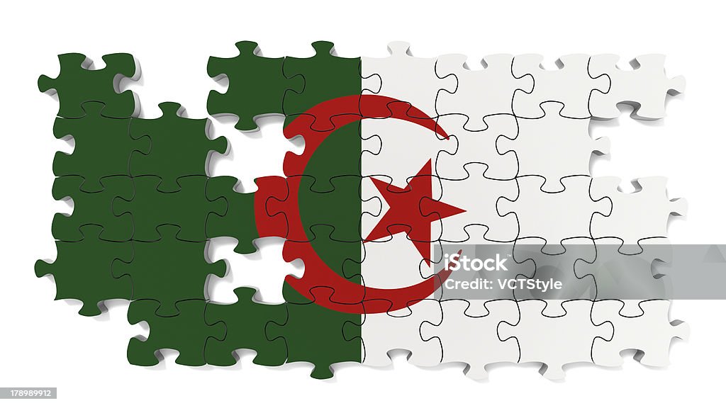 Algerische-Flagge - Lizenzfrei Algerien Stock-Foto