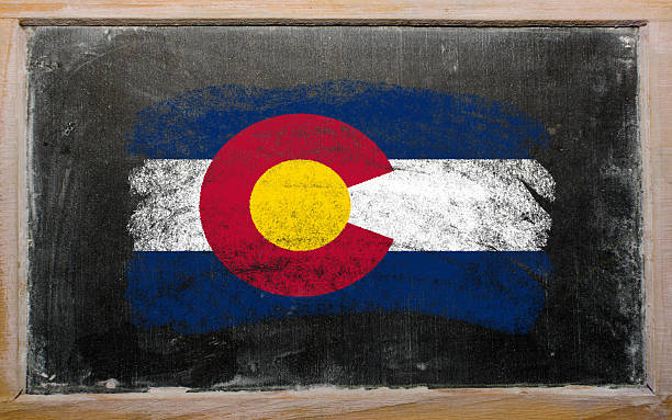 istock flag of US state colorado on blackboard painted with chalk 178990011