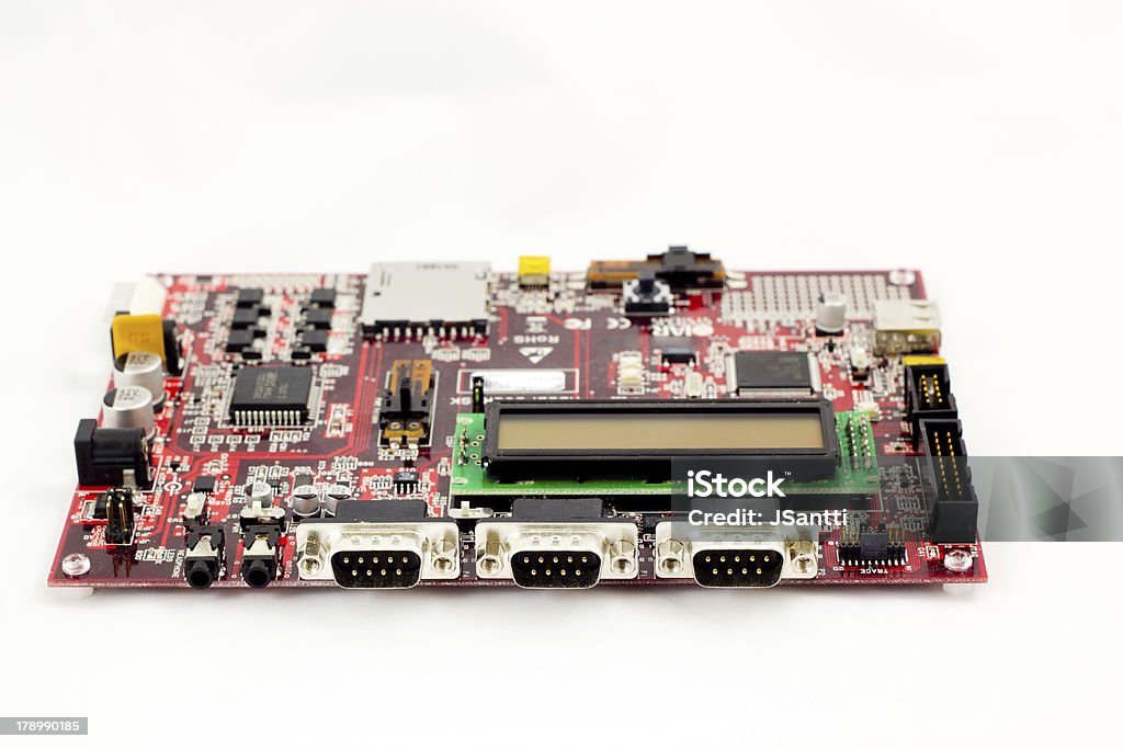 Placa de circuito electrónico de prueba - Foto de stock de Chip - Componente de ordenador libre de derechos