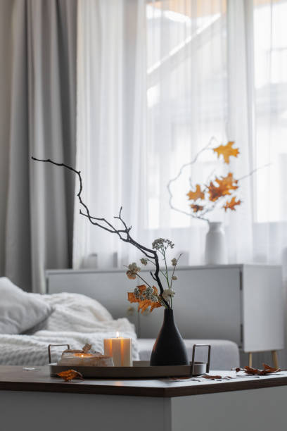 istock autumn decor in cozy white modern room 1789902403