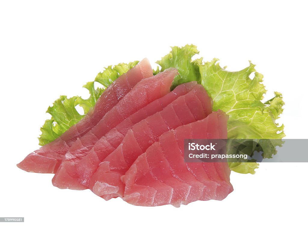 Tuna sashimi isolated Tuna sashimi isolated on white background Appetizer Stock Photo