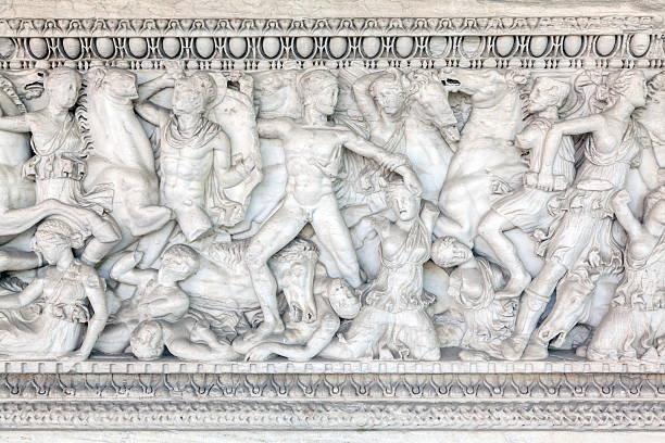istock Ancient representations of war carved in Greek marble 178991182