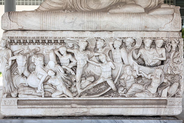 istock Ancient representations of war carved in Greek marble 178991277