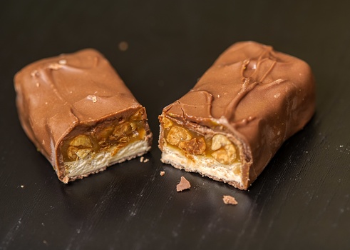 photo of a chocolate bar with peanut