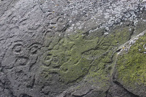 Photo of Petroglyph Carvings in Rock at Petersburg Alaska