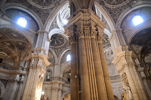 Granada, Spain: 11/03/2023- Cathedral of the Incarnation is a RomanCatholic church in the city of Granada, Spain.