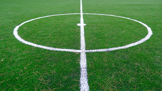 Artificial turf soccer field