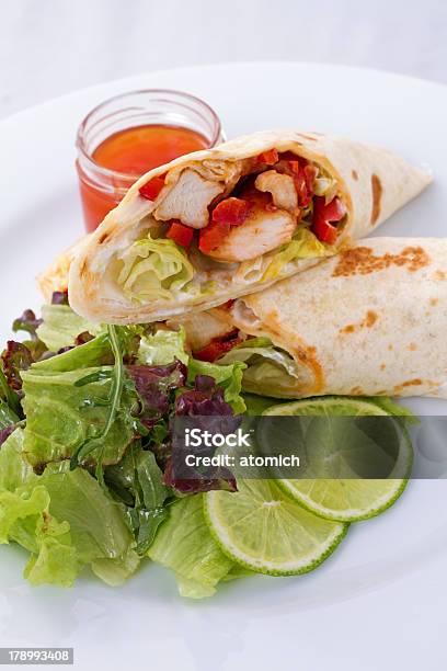 Tortilla Wrap - Fotografie stock e altre immagini di Bianco - Bianco, Burrito, Cibo