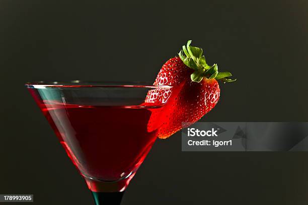 Cocktail With Strawberry Stock Photo - Download Image Now - Alcohol - Drink, Bright, Close-up