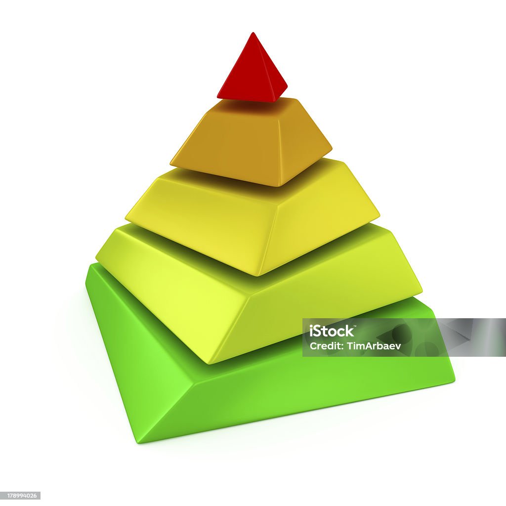 Piramide a strati - Foto stock royalty-free di Cinque oggetti