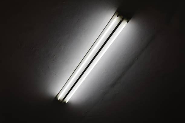 istock two fluorescents with one turned off on the side on the wall 1789951214