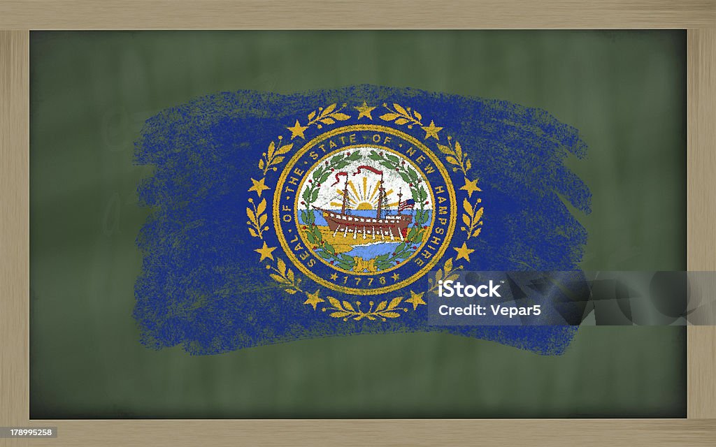 Флаг США blackboard штат Нью-Гэмпшир - Стоковые фото Без людей роялти-фри