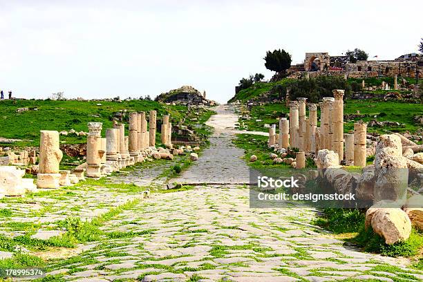 Umm Qais City Stock Photo - Download Image Now - Arabia, Archaeology, Architectural Column