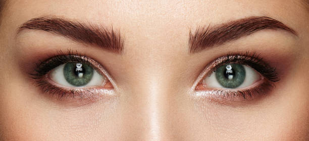 istock Beautiful female eyes with long eyelashes 1789958097