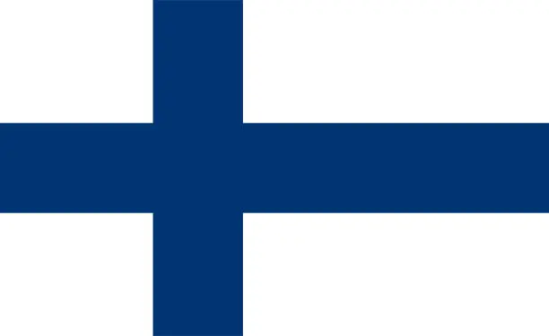 Vector illustration of Finland flag - original colors and proportions. Vector illustration EPS 10.