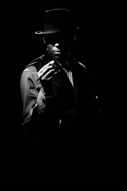 istock Film Noir Man Smoking Cigarette 178996255