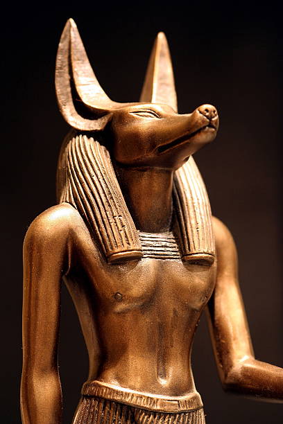 Anubis Statue Close-up of Anubis Ornamental Statue ancient egypt stock pictures, royalty-free photos & images