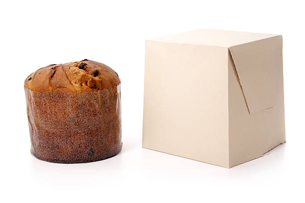 Panettone and its box stock photo