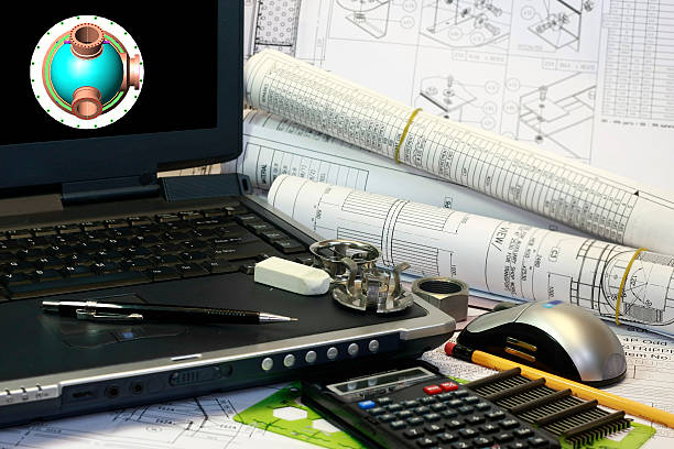 드래프팅 압력 용기 - engineering drafting plan drawing 뉴스 사진 이미지