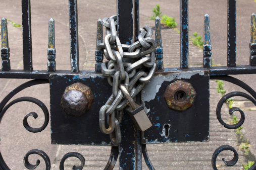 A chained up gate