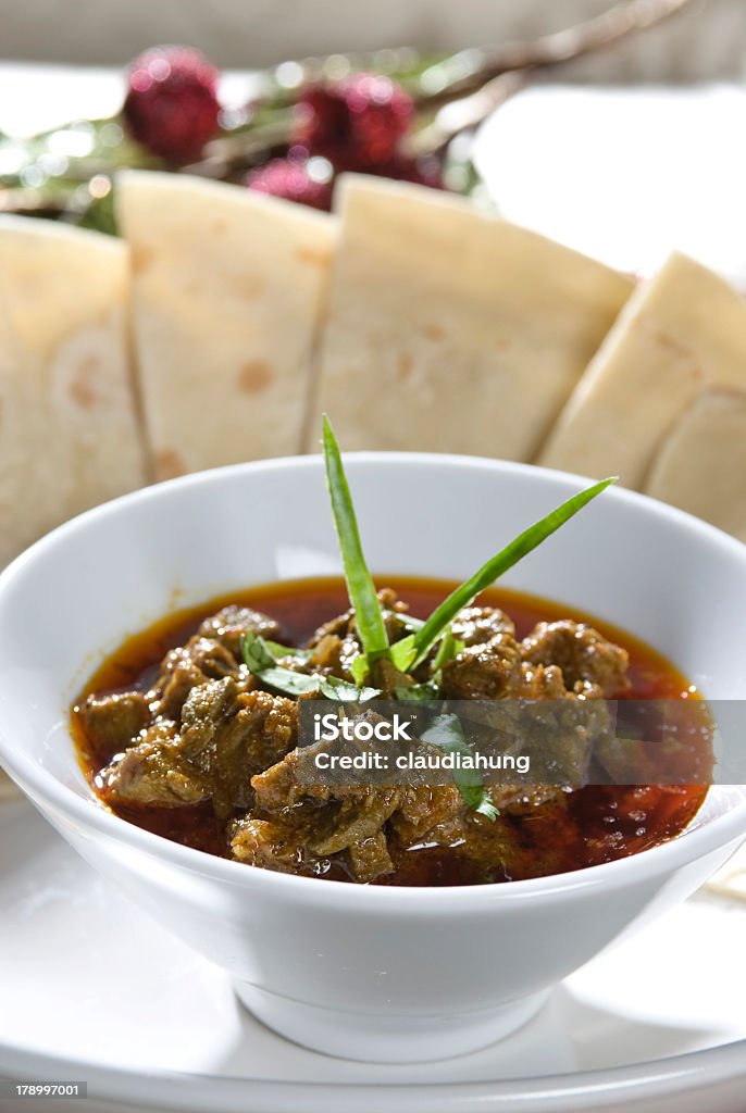 Indian Cuisine Indian Cuisine with Roti Cooking Stock Photo