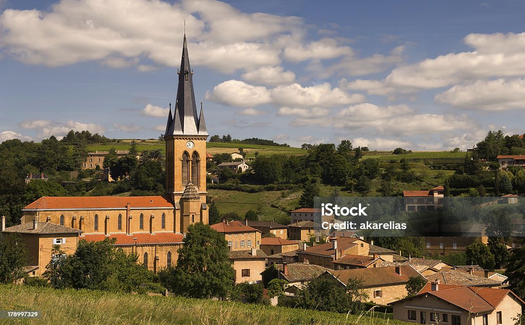 Village in Beaujolais, Frankreich - Lizenzfrei Agrarbetrieb Stock-Foto