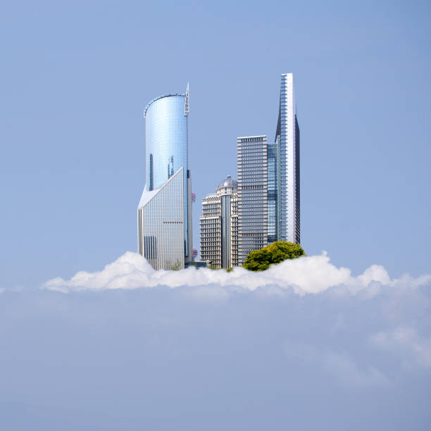 cloud stadt - concepts and ideas travel locations architecture and buildings time stock-fotos und bilder