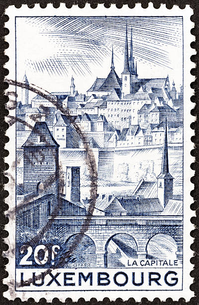 istock Luxembourg stamp shows the capital (1948) 178997814