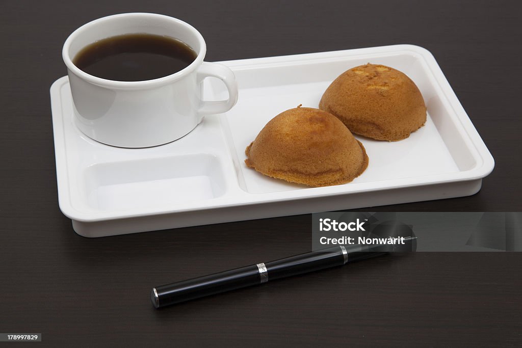 Tasse Kaffee und Kuchen - Lizenzfrei Braun Stock-Foto