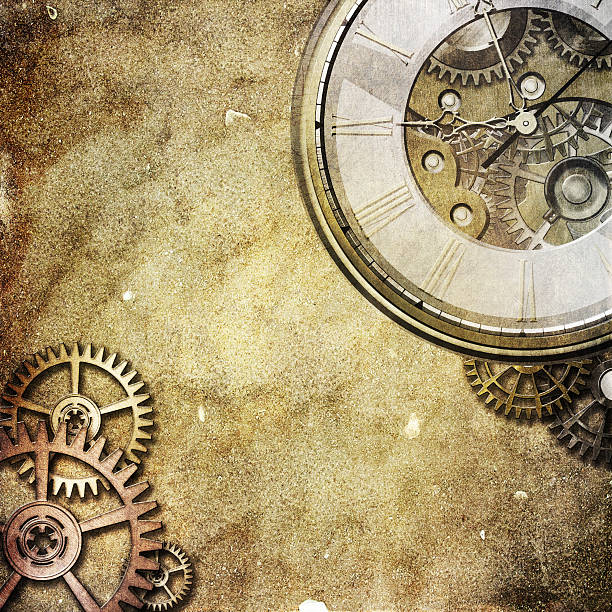 istock Watch with exposed mechanism showing wheels and cogs 178998001
