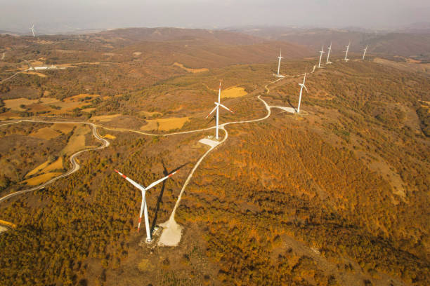 istock wind turbines in the forest area 1789981599