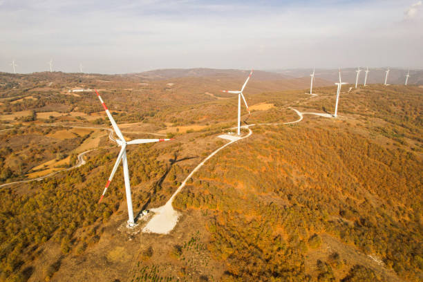 istock wind turbines in the forest area 1789982728