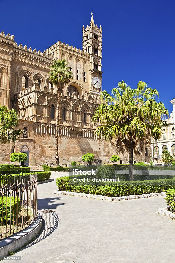 The Cathedral of Palermo The Cathedral of Palermo is an architectural complex in Palermo (Sicily, Italy). The church was erected in 1185 by Walter Ophamil, the Anglo-Norman archbishop of Palermo and King William II's minister Architectural Dome Stock Photo