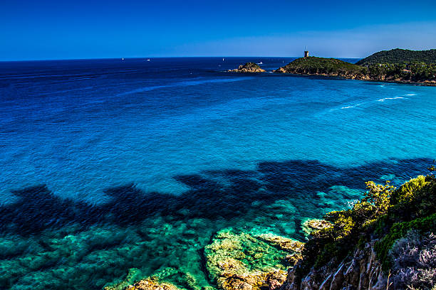 Coast of Corsica stock photo
