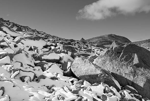 istock Snow covered rocks on the hiking path in Jotunheimen, Norway 178999954