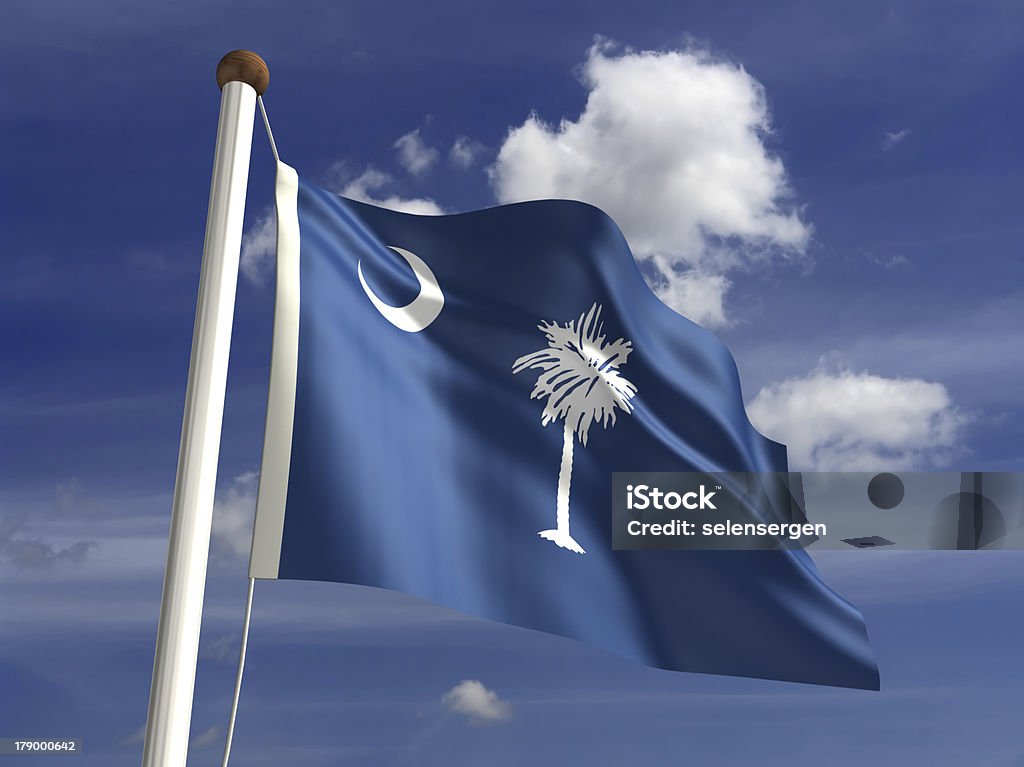 South Carolina Flaga (z Ścieżka odcinania - Zbiór zdjęć royalty-free (Bez ludzi)