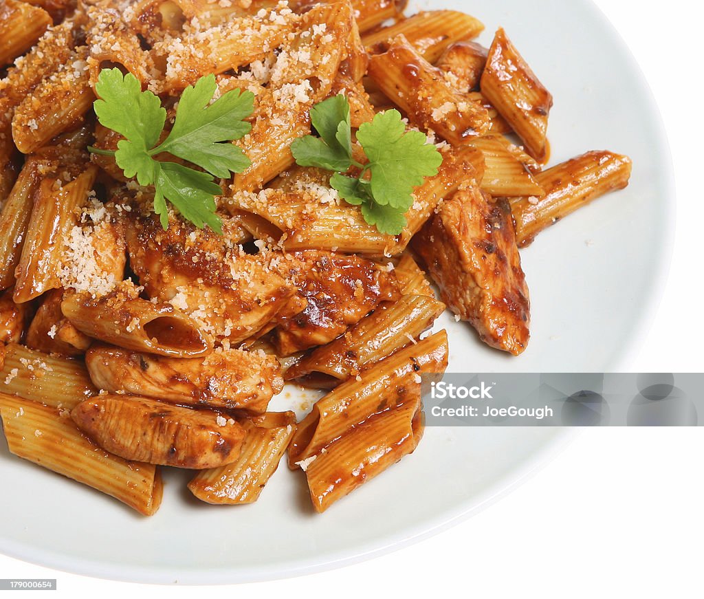 Penne de Macarrão - Royalty-free Frango Foto de stock